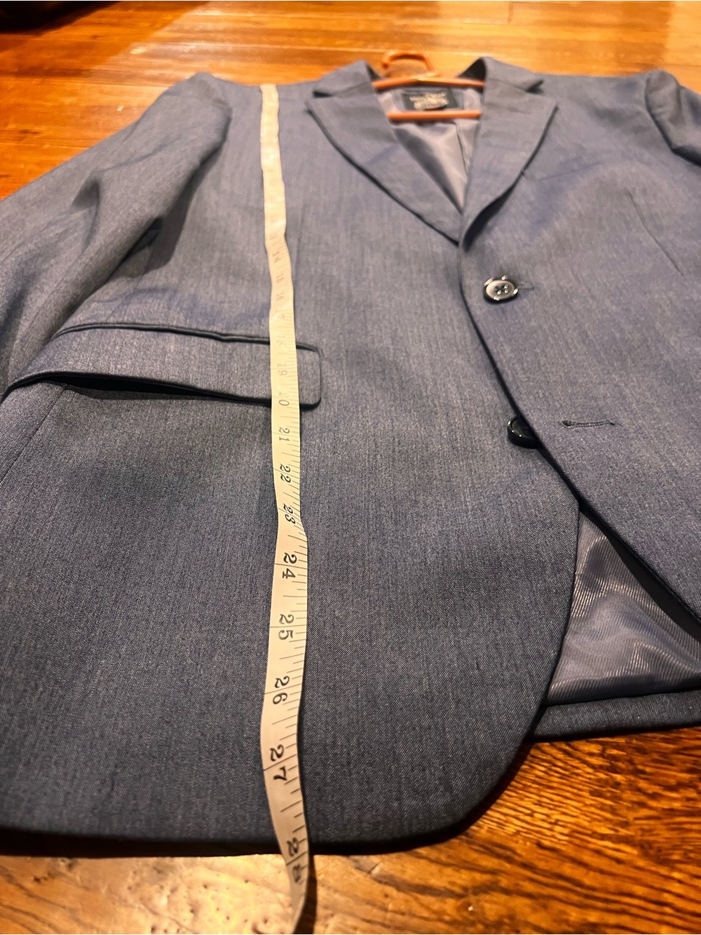 Savile Row Tailored Slate Blue Two-Piece Suit Custom Sizing Two Button - Picture 9 of 16
